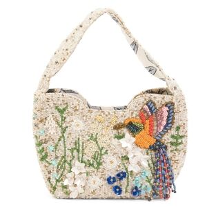 Beaded Floral Humming Bird Handbag